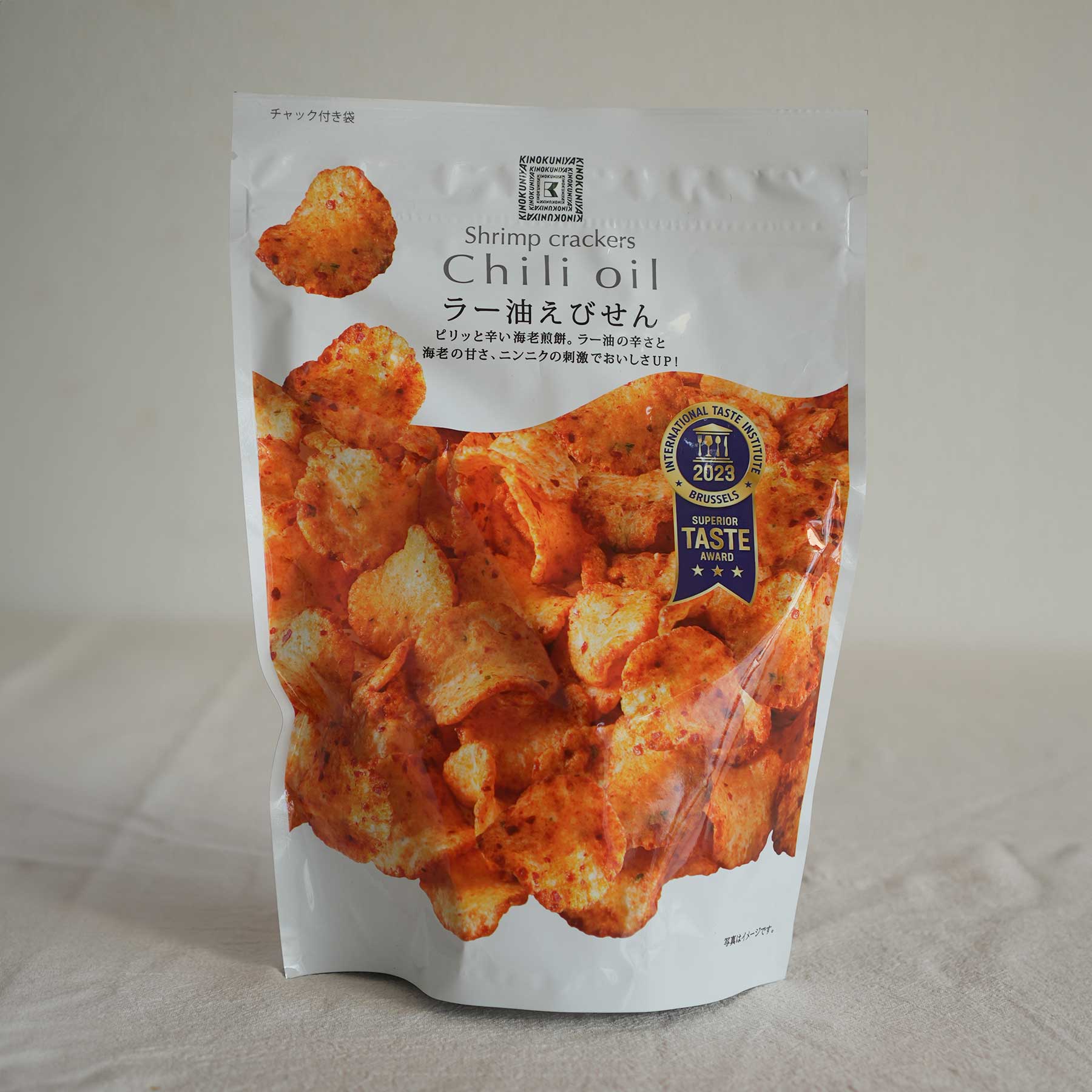 Kinokuniya Rayu Shrimp Crackers – Spicy Chili Oil Japanese Snack