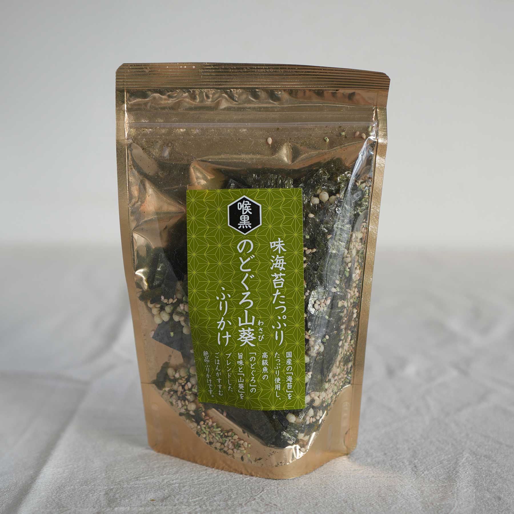 Hagino Foods Premium Nodoguro (Blackthroat Seaperch) Wasabi rice seasoning Japanese furikake topping
