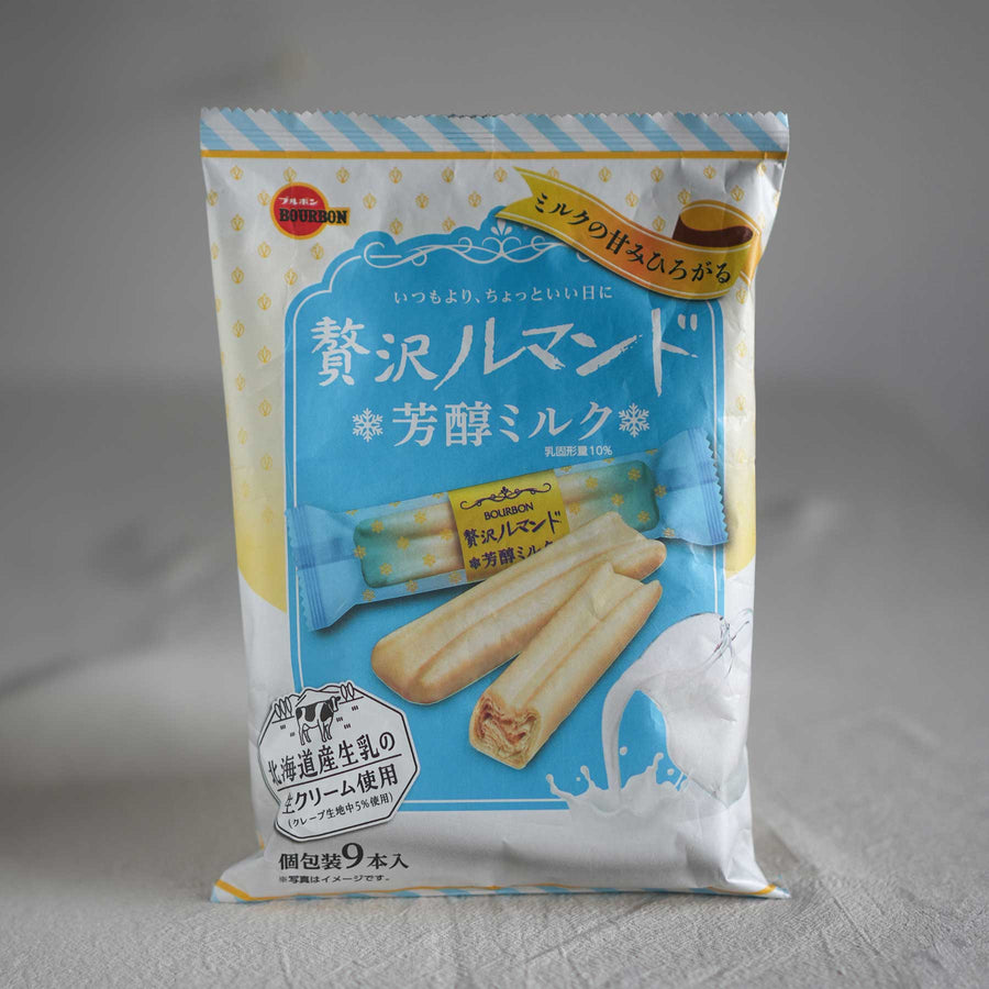 BOURBON Zeitaku Premium Lumonde Japanene Crispy Crepe Cookie – Rich Milk