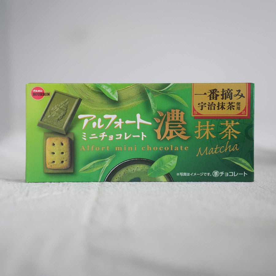 BOURBON Alfort Mini Chocolate Japanese Chocolate Biscuit Cookie – Rich Matcha